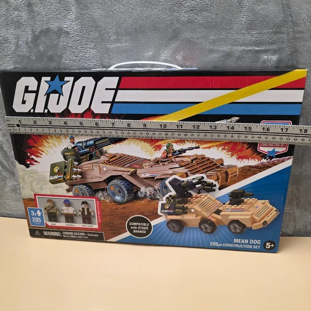 2021 Hasbro G.I. Joe Kids Mean Dog Construction‎ Vehicles Set 205 Pieces NEW